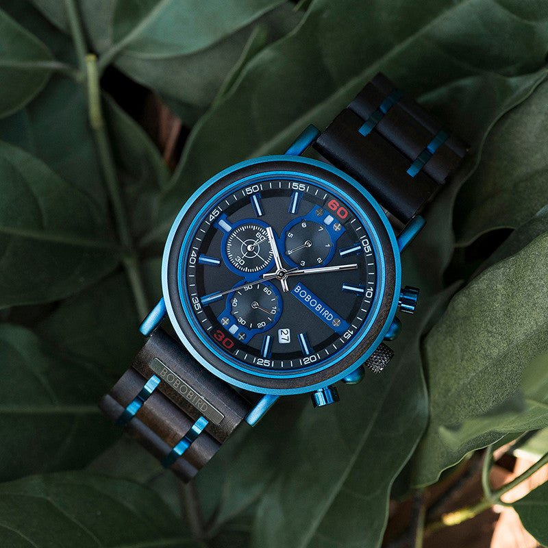 Men s Wooden Chronograph Watch - Oopsdadforgot.com