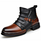 Mens British - style Retro Fleece - Lined Thermal Boots With Side Zipper - Oopsdadforgot.com