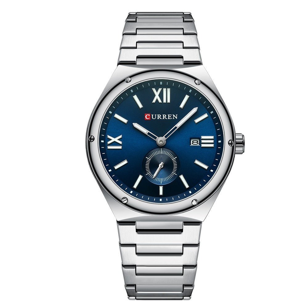 Mens Calendar Waterproof Multi - Function Two - Hand Semi - Quartz Watch - Oopsdadforgot.com