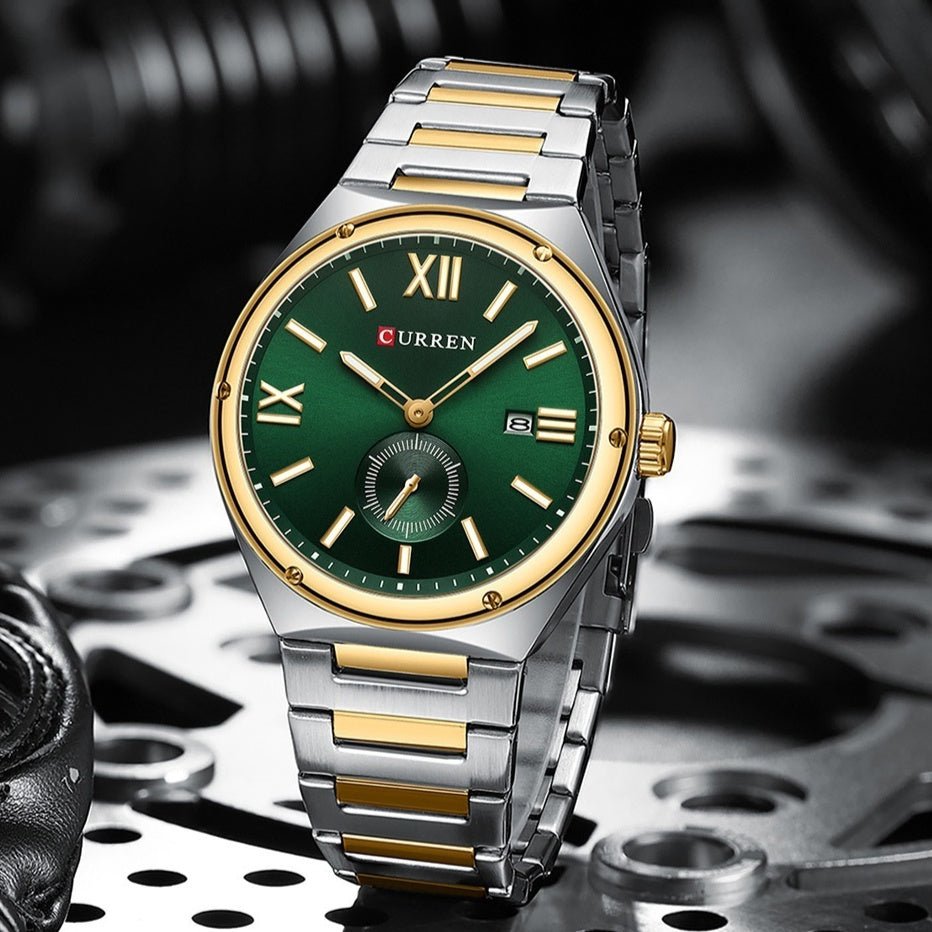 Mens Calendar Waterproof Multi - Function Two - Hand Semi - Quartz Watch - Oopsdadforgot.com