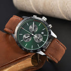 Mens Fashion Calendar Leather - Strap Quartz Watch - Oopsdadforgot.com