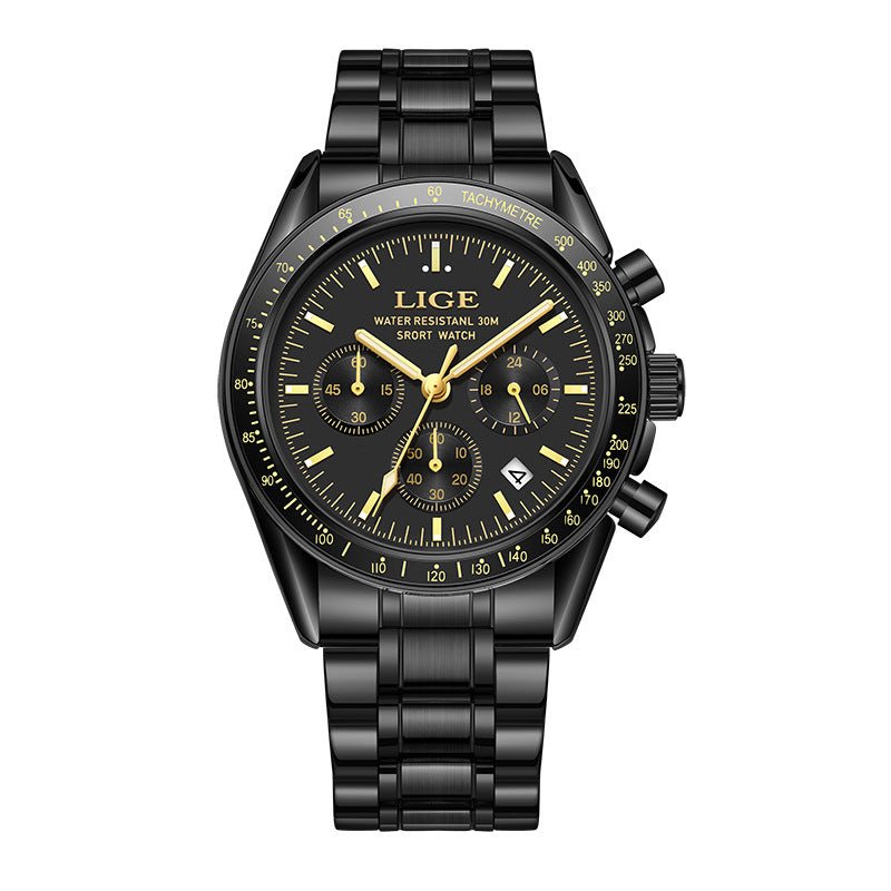 Mens Multifunctional Waterproof Calendar Luminous Quartz Watch - Oopsdadforgot.com