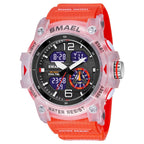 Mens Outdoor Transparent Watch With A Cool Dual - display Design - Oopsdadforgot.com