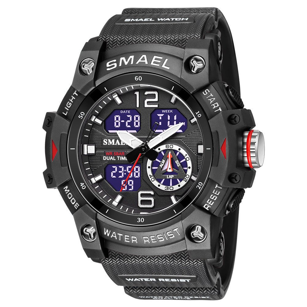 Mens Outdoor Transparent Watch With A Cool Dual - display Design - Oopsdadforgot.com