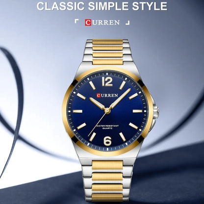 Men's Simple Waterproof Quartz Wristwatch With Steel Band Business Style - Oopsdadforgot.com