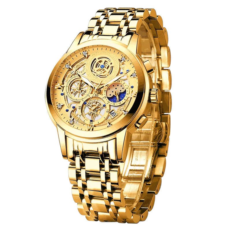Men's Stainless Steel Multifunction Quartz Watch - Oopsdadforgot.com