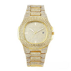 Men's Steel Strap Hip - hop Roman Quartz Watch - Oopsdadforgot.com
