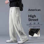 Mens Three - Stripe Sweatpants Spring American High - Street Style Joggers - Oopsdadforgot.com