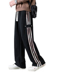 Mens Three - Stripe Sweatpants Spring American High - Street Style Joggers - Oopsdadforgot.com