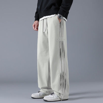 Mens Three - Stripe Sweatpants Spring American High - Street Style Joggers - Oopsdadforgot.com