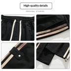 Mens Three - Stripe Sweatpants Spring American High - Street Style Joggers - Oopsdadforgot.com