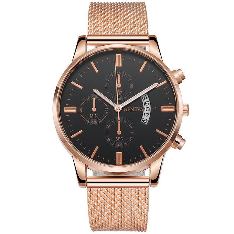 Mens Watch Fake Three - Subdial Six Hands Calendar Casual Fashionable Business Quartz - Oopsdadforgot.com