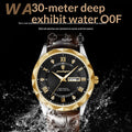 Mens Watch Leather Strap Quartz Movement - Oopsdadforgot.com