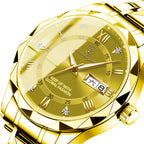 Mens Watch Leather Strap Quartz Movement - Oopsdadforgot.com