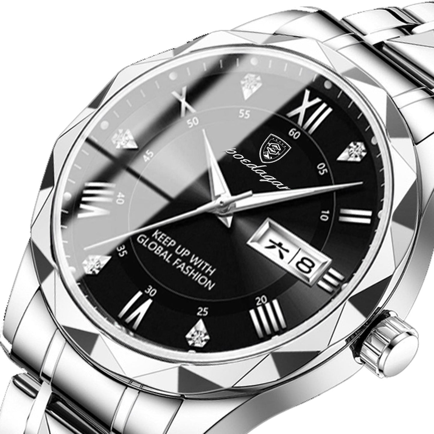 Mens Watch Leather Strap Quartz Movement - Oopsdadforgot.com