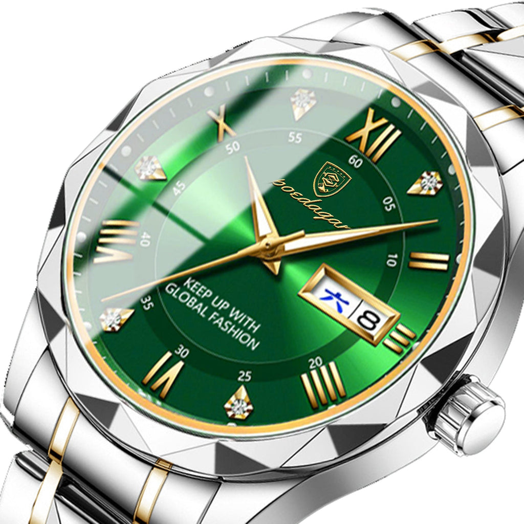 Mens Watch Leather Strap Quartz Movement - Oopsdadforgot.com