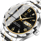 Mens Watch Leather Strap Quartz Movement - Oopsdadforgot.com