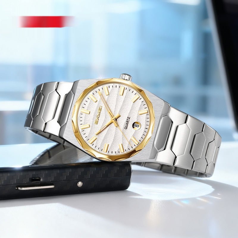 Mens Watch With A Steel Band Calendar Function - Oopsdadforgot.com