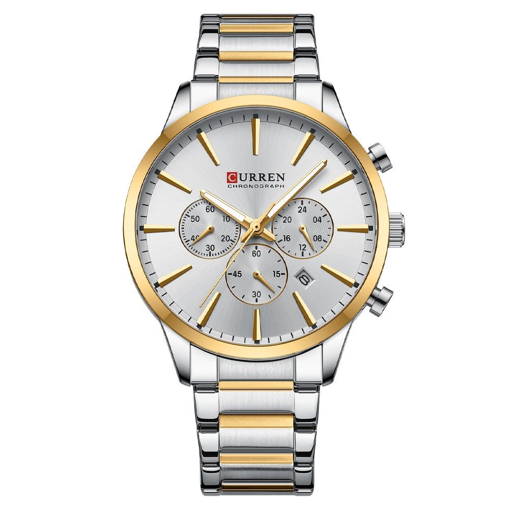 Mens Waterproof Business Round Six - Hand Calendar Watch - Oopsdadforgot.com