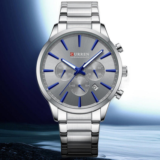 Mens Waterproof Business Round Six - Hand Calendar Watch - Oopsdadforgot.com