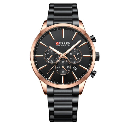 Mens Waterproof Business Round Six - Hand Calendar Watch - Oopsdadforgot.com