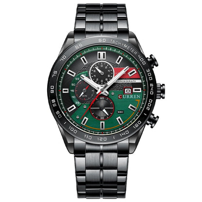 Mens Waterproof Multi - Function Watch With Large Dial And Calendar - Oopsdadforgot.com
