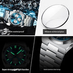 Mens Waterproof Multifunctional Luminous Ultra - thin Watch - Oopsdadforgot.com