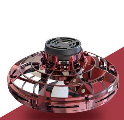 Mini Fingertip Gyro Interactive Decompression Toy Drone LED UFO Type Flying Helicopter Spinner Toy Kids - Oopsdadforgot.com