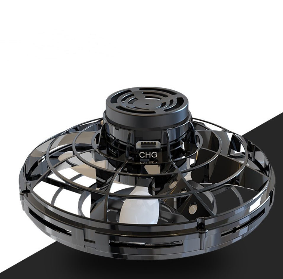 Mini Fingertip Gyro Interactive Decompression Toy Drone LED UFO Type Flying Helicopter Spinner Toy Kids - Oopsdadforgot.com