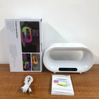 Multi - function 3 In 1 LED Night Light APP Control RGB Atmosphere Desk Lamp Smart Multifunctional Wireless Charger Alarm Clock - Oopsdadforgot.com