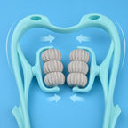 Multifunctional Manual Six - wheel Neck Massager Massage Relieve Roller Massage Tool - Oopsdadforgot.com