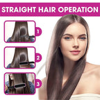 New 2 In 1 Hair Straightener Hot Comb Negative Ion Curling Tong Dual - purpose Electric Hair Brush - Oopsdadforgot.com