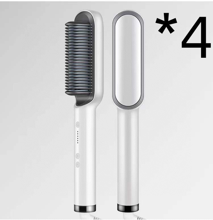 New 2 In 1 Hair Straightener Hot Comb Negative Ion Curling Tong Dual - purpose Electric Hair Brush - Oopsdadforgot.com