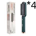 New 2 In 1 Hair Straightener Hot Comb Negative Ion Curling Tong Dual - purpose Electric Hair Brush - Oopsdadforgot.com