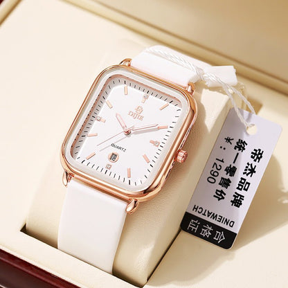 New Large Dial Square Silicone Unisex Couple Watch - Oopsdadforgot.com