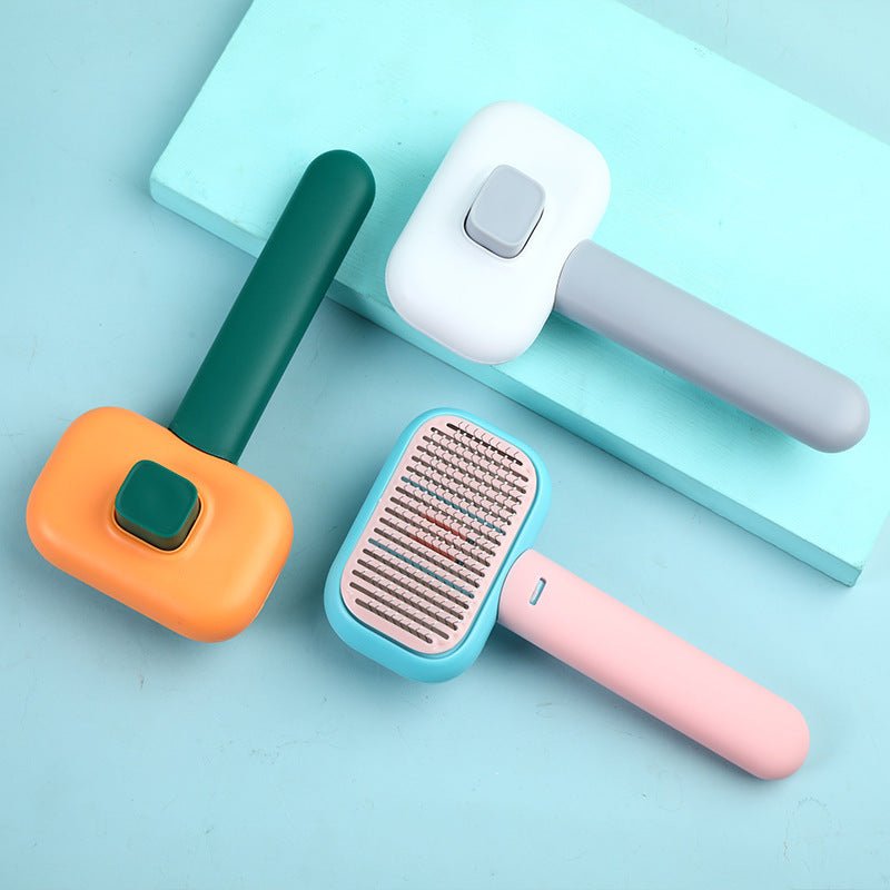 New Pet Cat Dog Hair Brush Hair Massage Comb Open - Knot Brush Grooming Cleaning Tool Stainless Steel Comb - Oopsdadforgot.com