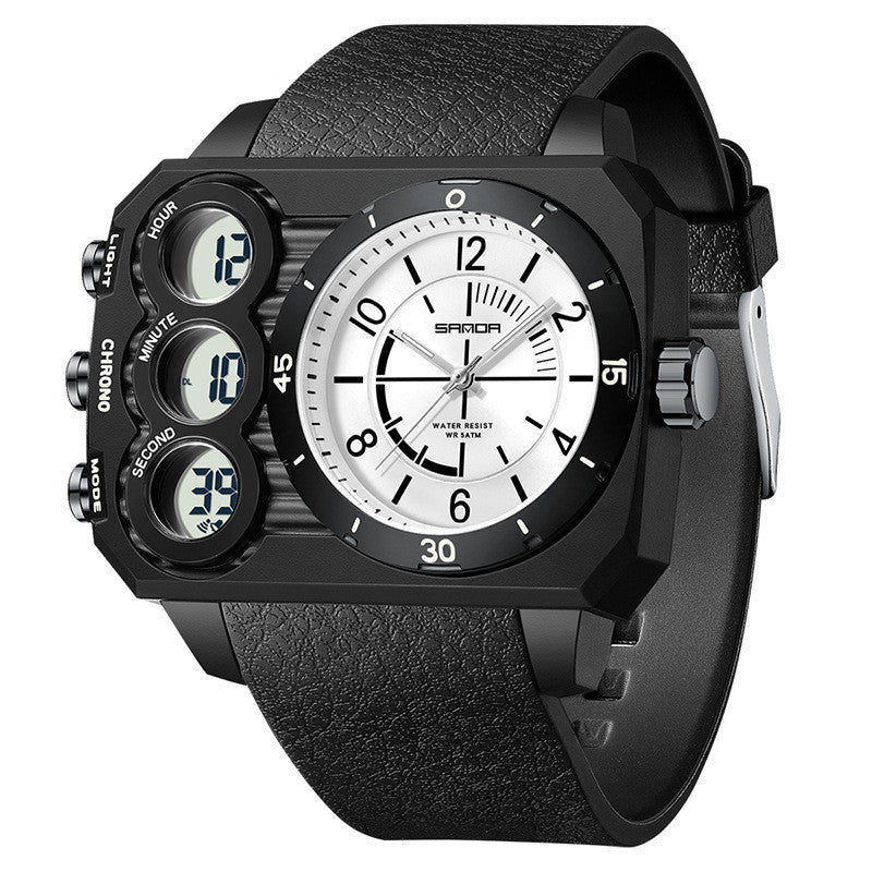 Outdoor Sports Waterproof Watch For Men Rugged Design With A Large Dial And Dual Display - Oopsdadforgot.com