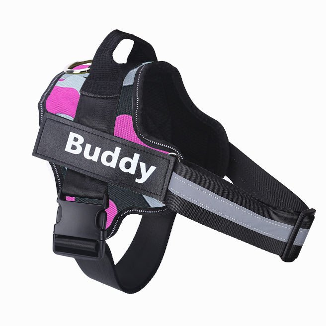 Personalized Dog Harness NO PULL Reflective Breathable Adjustable Pet Harness Vest For Small Large Dog Custom Patch Pet Supplies - Oopsdadforgot.com