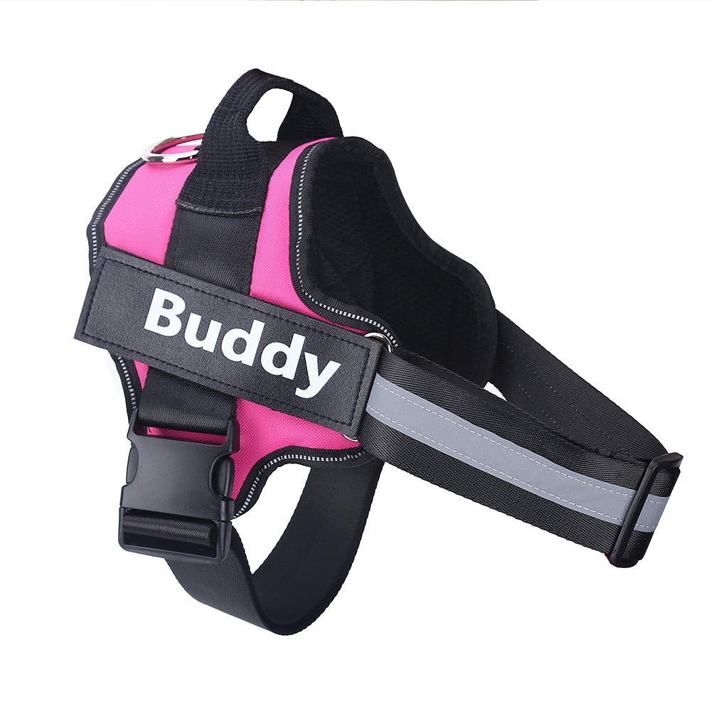 Personalized Dog Harness NO PULL Reflective Breathable Adjustable Pet Harness Vest For Small Large Dog Custom Patch Pet Supplies - Oopsdadforgot.com