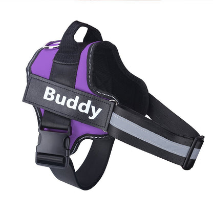 Personalized Dog Harness NO PULL Reflective Breathable Adjustable Pet Harness Vest For Small Large Dog Custom Patch Pet Supplies - Oopsdadforgot.com