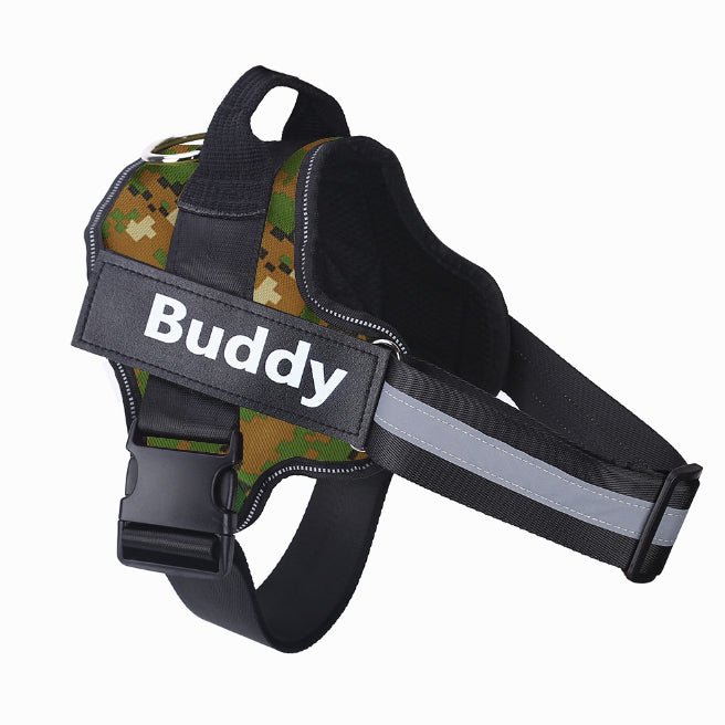 Personalized Dog Harness NO PULL Reflective Breathable Adjustable Pet Harness Vest For Small Large Dog Custom Patch Pet Supplies - Oopsdadforgot.com