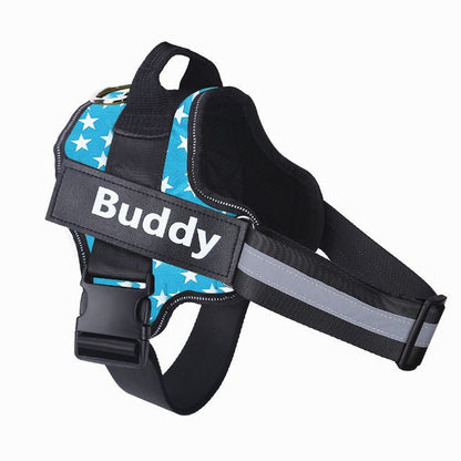 Personalized Dog Harness NO PULL Reflective Breathable Adjustable Pet Harness Vest For Small Large Dog Custom Patch Pet Supplies - Oopsdadforgot.com