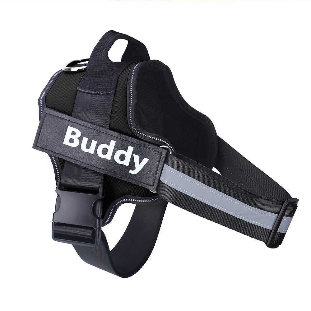 Personalized Dog Harness NO PULL Reflective Breathable Adjustable Pet Harness Vest For Small Large Dog Custom Patch Pet Supplies - Oopsdadforgot.com