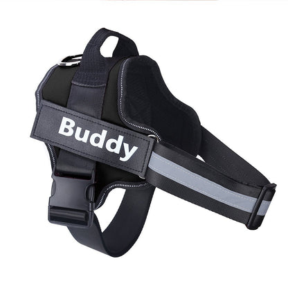 Personalized Dog Harness NO PULL Reflective Breathable Adjustable Pet Harness Vest For Small Large Dog Custom Patch Pet Supplies - Oopsdadforgot.com