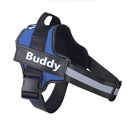 Personalized Dog Harness NO PULL Reflective Breathable Adjustable Pet Harness Vest For Small Large Dog Custom Patch Pet Supplies - Oopsdadforgot.com