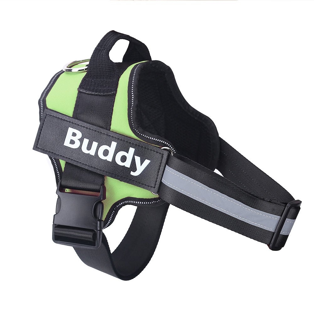 Personalized Dog Harness NO PULL Reflective Breathable Adjustable Pet Harness Vest For Small Large Dog Custom Patch Pet Supplies - Oopsdadforgot.com
