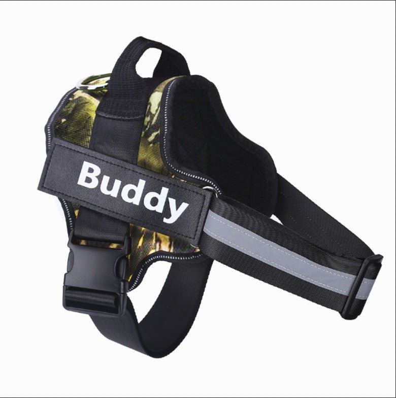 Personalized Dog Harness NO PULL Reflective Breathable Adjustable Pet Harness Vest For Small Large Dog Custom Patch Pet Supplies - Oopsdadforgot.com