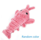 Pet Toys Electric Jumping Shrimp USB Charging Simulation Lobster Funny Cat Plush Pets Toy - Oopsdadforgot.com