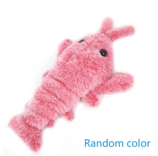 Pet Toys Electric Jumping Shrimp USB Charging Simulation Lobster Funny Cat Plush Pets Toy - Oopsdadforgot.com