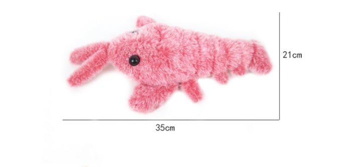 Pet Toys Electric Jumping Shrimp USB Charging Simulation Lobster Funny Cat Plush Pets Toy - Oopsdadforgot.com